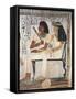 Egypt, Ancient Thebes, Shaykh 'Abd Al-Qurnah, Mural of Prince and Wife at Tomb of Senneferi-null-Framed Stretched Canvas