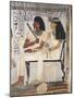 Egypt, Ancient Thebes, Shaykh 'Abd Al-Qurnah, Mural of Prince and Wife at Tomb of Senneferi-null-Mounted Giclee Print