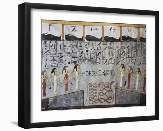 Egypt, Ancient Thebes, Valley of the Kings, Mural in Tomb of Ramses I-null-Framed Giclee Print