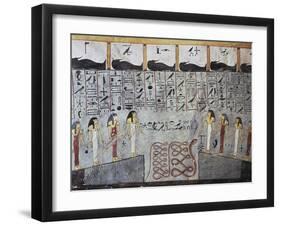 Egypt, Ancient Thebes, Valley of the Kings, Mural in Tomb of Ramses I-null-Framed Giclee Print