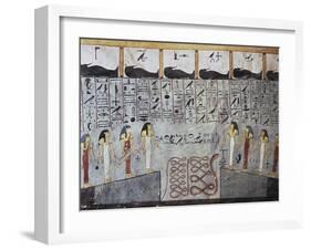 Egypt, Ancient Thebes, Valley of the Kings, Mural in Tomb of Ramses I-null-Framed Giclee Print