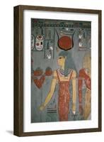 Egypt, Ancient Thebes, Valley of the Kings, Tomb of Horemheb, Mural Painting Depicting Goddess Isis-null-Framed Giclee Print