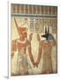 Egypt, Ancient Thebes, Valley of the Queens, Mural of Ramses III and God Anubis-null-Framed Giclee Print