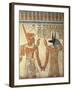 Egypt, Ancient Thebes, Valley of the Queens, Mural of Ramses III and God Anubis-null-Framed Giclee Print