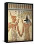 Egypt, Ancient Thebes, Valley of the Queens, Mural of Ramses III and God Anubis-null-Framed Stretched Canvas