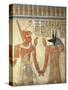 Egypt, Ancient Thebes, Valley of the Queens, Mural of Ramses III and God Anubis-null-Stretched Canvas