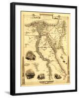 Egypt and Arabia - Panoramic Map-Lantern Press-Framed Art Print