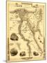 Egypt and Arabia - Panoramic Map-Lantern Press-Mounted Art Print
