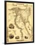 Egypt and Arabia - Panoramic Map-Lantern Press-Framed Art Print