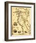 Egypt and Arabia - Panoramic Map-Lantern Press-Framed Art Print