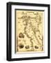 Egypt and Arabia - Panoramic Map-Lantern Press-Framed Art Print