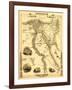 Egypt and Arabia - Panoramic Map-Lantern Press-Framed Art Print