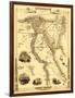 Egypt and Arabia - Panoramic Map-Lantern Press-Framed Art Print