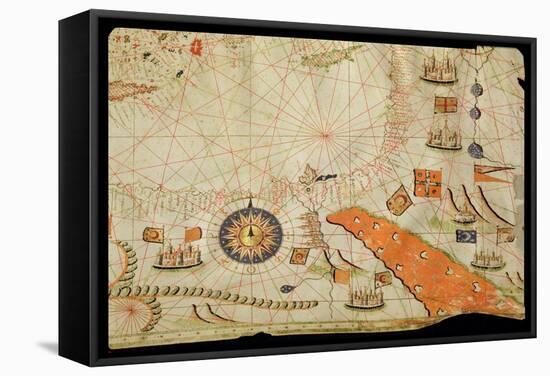 Egypt and the Red Sea, from a Nautical Atlas of the Mediterranean and Middle East-Calopodio da Candia-Framed Stretched Canvas