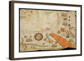 Egypt and the Red Sea, from a Nautical Atlas of the Mediterranean and Middle East-Calopodio da Candia-Framed Giclee Print