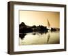 Egypt, Aswan, Felucca and Nile River-Michele Falzone-Framed Photographic Print