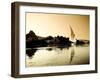 Egypt, Aswan, Felucca and Nile River-Michele Falzone-Framed Photographic Print