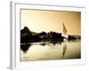 Egypt, Aswan, Felucca and Nile River-Michele Falzone-Framed Photographic Print