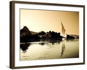 Egypt, Aswan, Felucca and Nile River-Michele Falzone-Framed Photographic Print