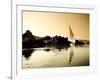 Egypt, Aswan, Felucca and Nile River-Michele Falzone-Framed Photographic Print