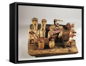 Egypt, Asyut, Bread Preparation, Wooden Model-null-Framed Stretched Canvas