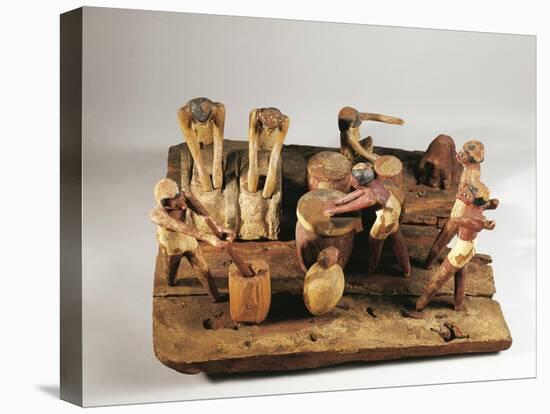 Egypt, Asyut, Bread Preparation, Wooden Model-null-Stretched Canvas