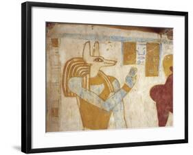 Egypt, Bahariya Oasis, Tomb of Pa Nentwy, Detail of Mural Paintings of the Late Period-null-Framed Giclee Print