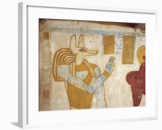 Egypt, Bahariya Oasis, Tomb of Pa Nentwy, Detail of Mural Paintings of the Late Period-null-Framed Giclee Print