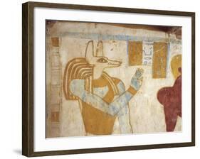 Egypt, Bahariya Oasis, Tomb of Pa Nentwy, Detail of Mural Paintings of the Late Period-null-Framed Giclee Print