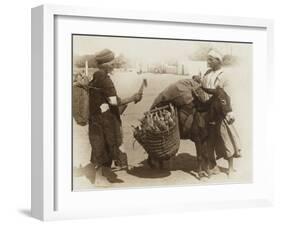 Egypt - Buying Corn from a Donkey's Panniers-null-Framed Photographic Print