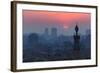 Egypt, Cairo, Al Azhar Park, Sultan Hasan Mosque, Back Light-Catharina Lux-Framed Photographic Print