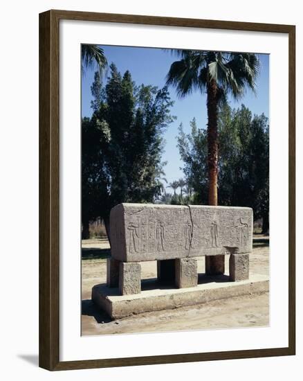 Egypt, Cairo, Ancient Memphis, Engraved Sarcophagus-null-Framed Giclee Print