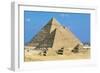 Egypt, Cairo, Ancient Memphis, Pyramids at Giza, Pyramid of Khafre-null-Framed Giclee Print