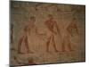 Egypt, Cairo, Ancient Memphis, Saqqara, Relief of Farmers at Work-null-Mounted Giclee Print