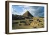 Egypt, Cairo, Giza, Ruins at Pyramid of Chephren-null-Framed Giclee Print