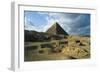 Egypt, Cairo, Giza, Ruins at Pyramid of Chephren-null-Framed Giclee Print