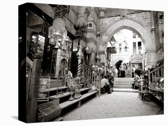 Egypt, Cairo, Islamic Quarter, Khan El Khalili Bazaar-Michele Falzone-Stretched Canvas