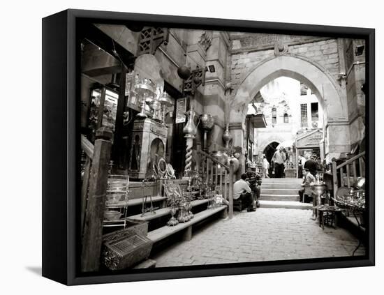 Egypt, Cairo, Islamic Quarter, Khan El Khalili Bazaar-Michele Falzone-Framed Stretched Canvas