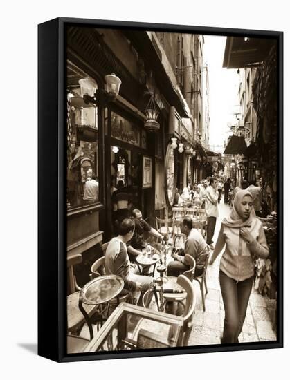 Egypt, Cairo, Islamic Quarter, Khan El Khalili Bazaar-Michele Falzone-Framed Stretched Canvas