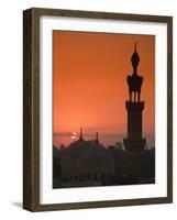 Egypt, Cairo, Islamic Quarter, Silhouette of Minarets and Mosques-Michele Falzone-Framed Photographic Print