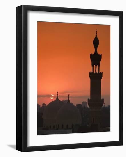 Egypt, Cairo, Islamic Quarter, Silhouette of Minarets and Mosques-Michele Falzone-Framed Photographic Print