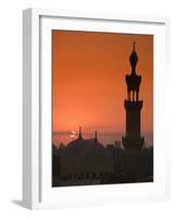 Egypt, Cairo, Islamic Quarter, Silhouette of Minarets and Mosques-Michele Falzone-Framed Photographic Print