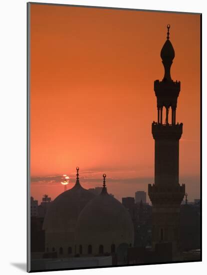 Egypt, Cairo, Islamic Quarter, Silhouette of Minarets and Mosques-Michele Falzone-Mounted Photographic Print