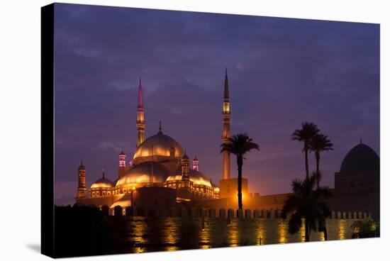 Egypt, Cairo, Landmark, Citadel with Mohamad Ali Mosque, Dusk-Catharina Lux-Stretched Canvas