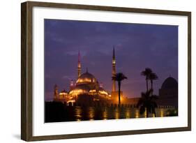 Egypt, Cairo, Landmark, Citadel with Mohamad Ali Mosque, Dusk-Catharina Lux-Framed Photographic Print