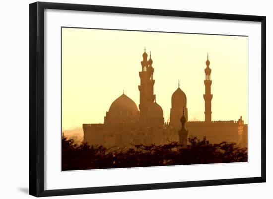 Egypt, Cairo, Mosque-Madrassa of Sultan Hassan in Backlight-Catharina Lux-Framed Photographic Print