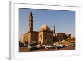 Egypt, Cairo, Mosque-Madrassa of Sultan Hassan, Traffic-Catharina Lux-Framed Photographic Print