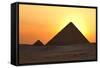 Egypt, Cairo, Pyramids of Giza, Evening Light-Catharina Lux-Framed Stretched Canvas