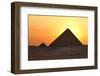 Egypt, Cairo, Pyramids of Giza, Evening Light-Catharina Lux-Framed Photographic Print