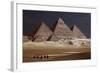 Egypt, Cairo, Pyramids of Gizeh by Night-Catharina Lux-Framed Photographic Print